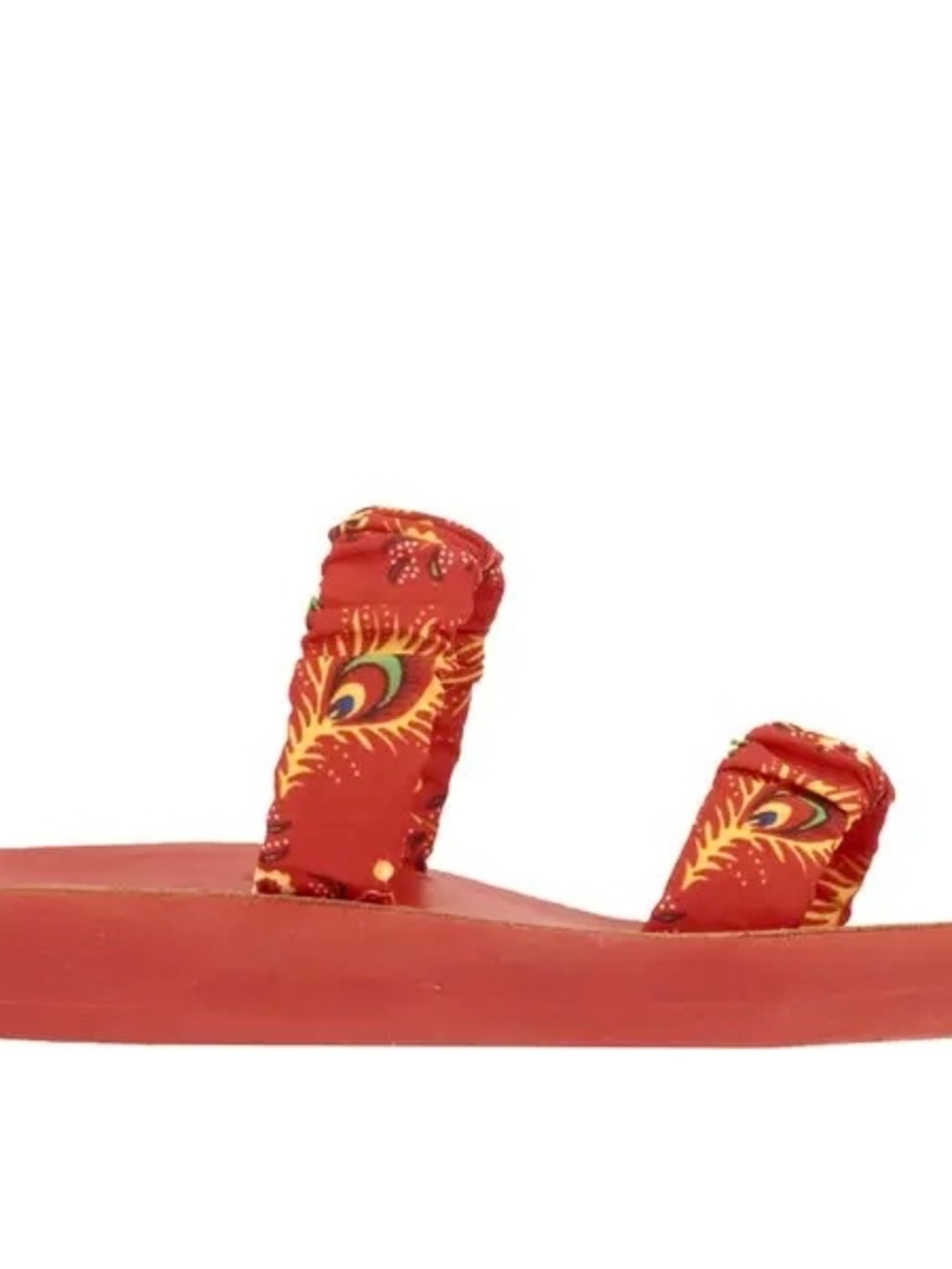 Funky nwt red Ancient Greek sandals in bandana print size 40 - Picture 9 of 10